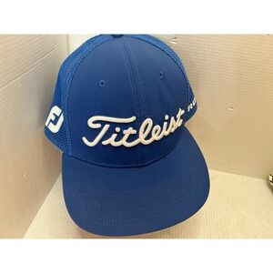 Titleist Golf Hat Blue Mesh Snapback Trucker Cap FootJoy Pro V1 One Size OSFM
